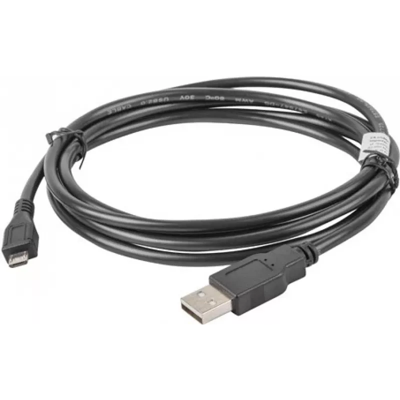 USB 2.0 kaabel LANBERG CA-USBM-10CC-0018-BK, Micro-USB B USB A-le, 1,8 m, must