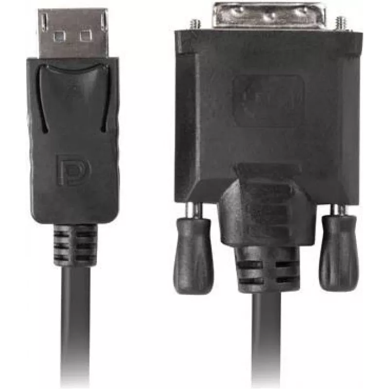 Videokaabli adapter LANBERG DisplayPort - DVI-D CA-DPDV-10CU-0018-BK, 1,8 m, must