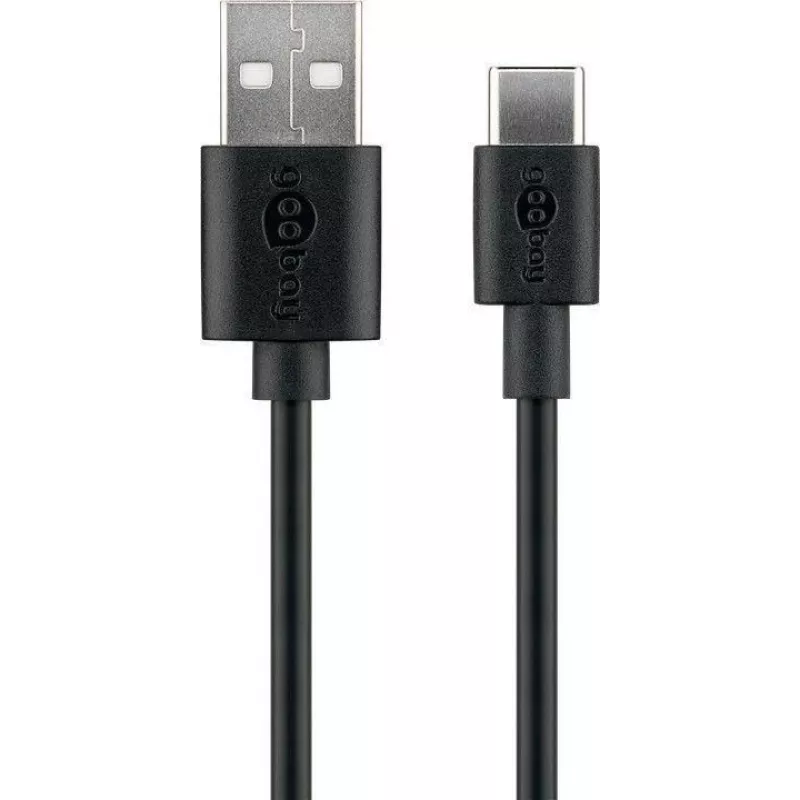 Goobay | USB-C laadimis- ja sünkroonimiskaabel (USB-A > USB-C) | 59124 | USB-C isane | USB 2.0 isane (tüüp A)