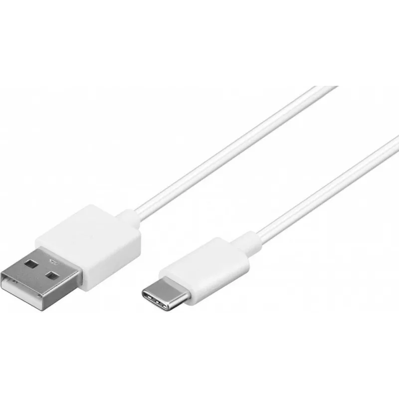 Wentronic 59130 2m USB A USB C isane isane Valge USB-kaabel (59130)