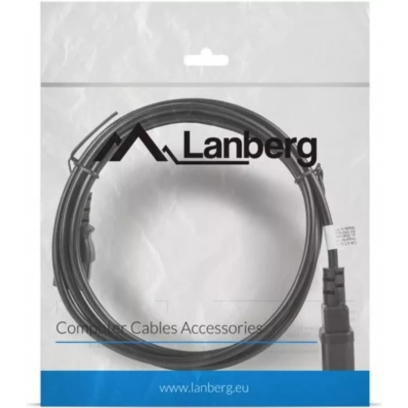 Lanberg CA-C13E-11CC-0018-BK Stromkabel Schwarz 1,8 m C13-Koppler C14-Koppler (CA-C13E-11CC-0018-BK)