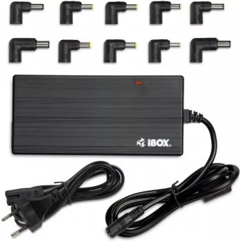 Toiteadapter/inverter IBOX IUZ90WA 90 W, sisend 100–240 V, väljund 4,5 A, reguleeritav pinge, siseruumides, must