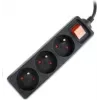 Gembird EG-PSU3F-01 piksekaitse must 3 AC-pistikupesa 230 V 0,6 m