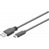 Wentronic goobay - USB kaabel - USB-C (M) to USB Typee A (M) - USB 3,1 Gen 2 3 A - 50cm - Round - Must (41073)