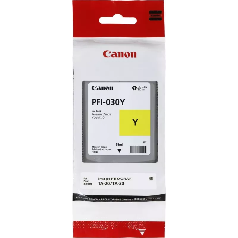 Canon PFI-030Y tindikassett 1 tk Originaal Kollane