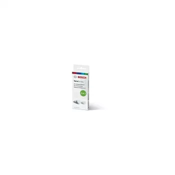 Puhastustablett Bosch TCZ8001A — valge, 10 tk pakendis, puhastustablett kodumasinatele