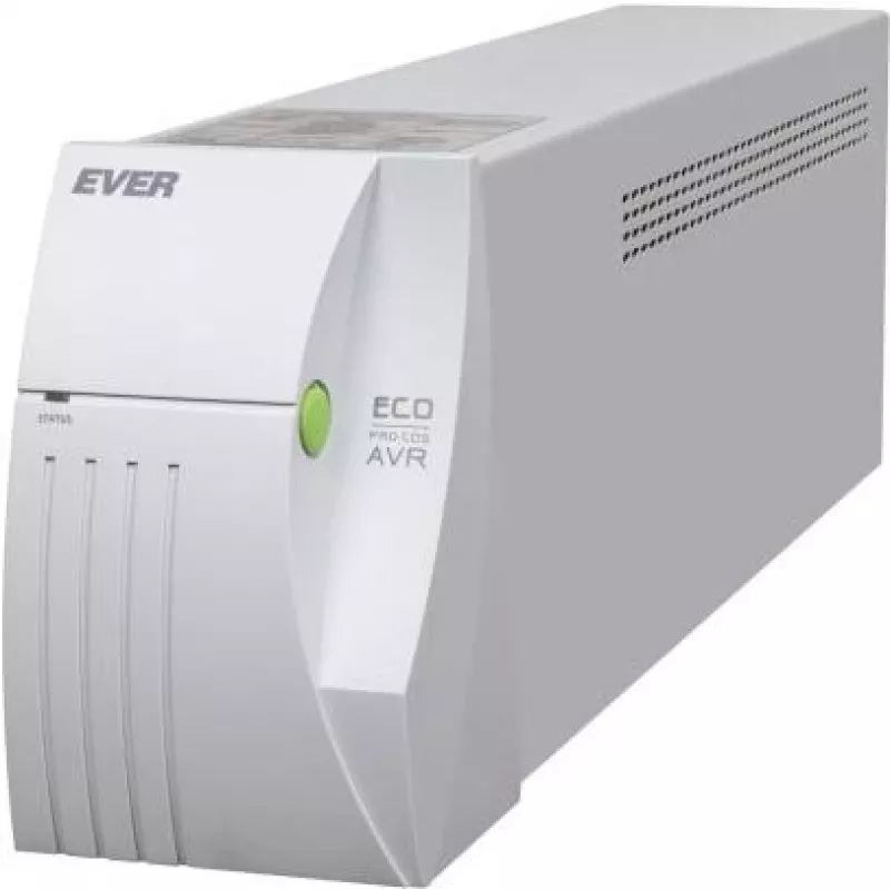 EVER ECO Pro 1000 AVR CDS - UPS - AC 230 V - 650 W - 1000 VA 5 Ah - USB - Väljundpistikud: 2 - Valge