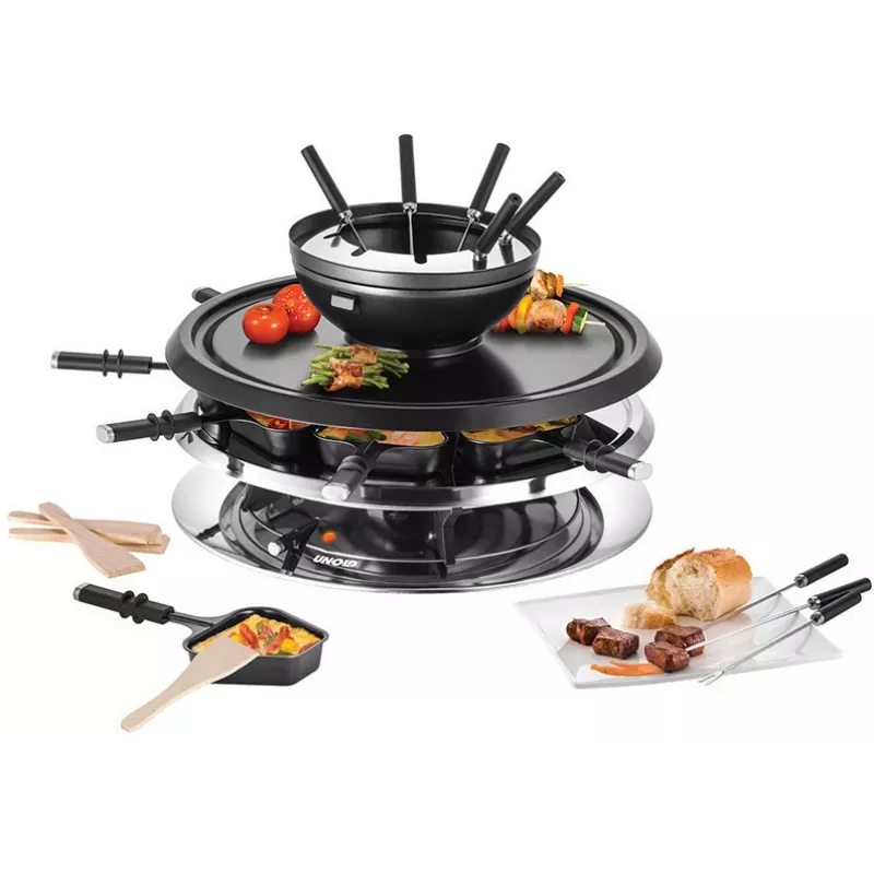 Unold 48726 raclette grill 8 inimesele 1300 W Must, roostevaba teras