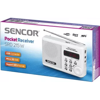 Kaasaskantav raadio SRD 215 W MP3, USB, SD