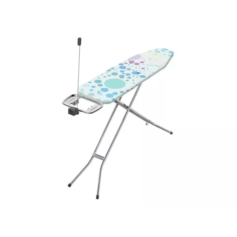 Täissuuruses triikimislaud Vileda 163316 — 1200x380 mm laud, reguleeritav 75–96 cm, roostevabast terasest jalad, triikrauahoidik