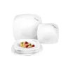 Nõudekomplekt LAMART LT9002 — 6 tk portselanist taldrikut: 2×25cm, 2×20cm, 2×17cm, valge