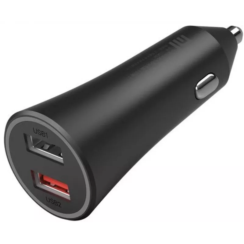 Xiaomi 37 W kahe pordiga auto laadija must, must