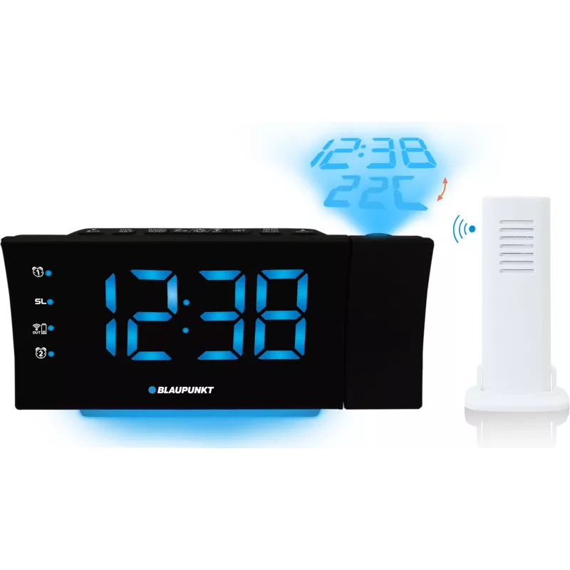 Blaupunkt CRP81USB raadiowekker projektsiooni ja USB-laadimisega, must