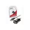 UNITEK Y-105 jadakaabel must 1,5 m USB Type-A DB-9
