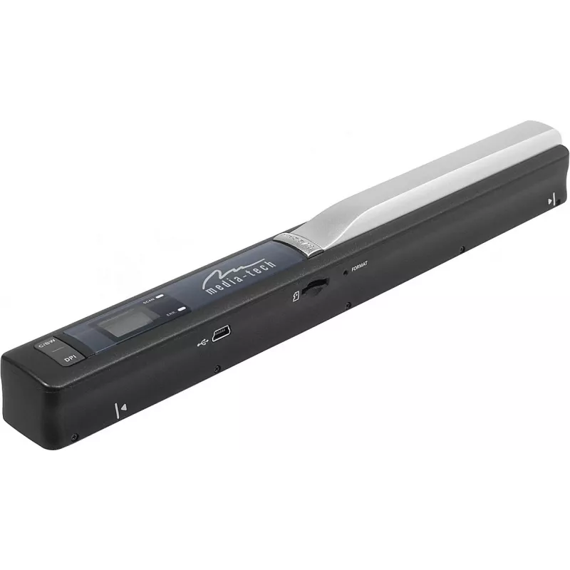 Pliiats-skanner MEDIA-TECH MT4090, must, LED-ekraan, USB 2.0, MicroSD, AAA patarei