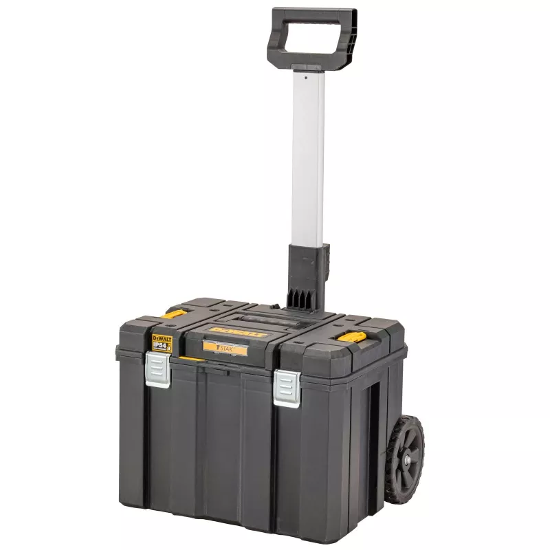 Tööriistakast DeWalt DWST83347-1 polükarbonaat, IP54, 512×435×635 mm, 50 kg kandevõime, rattad, teleskoopkäepide