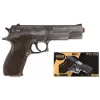 Mängunoolerelv Pulio Police gun metal GONHER 45/1 15545/1 — metallviimistlusega ühelasuline mängutulirelv