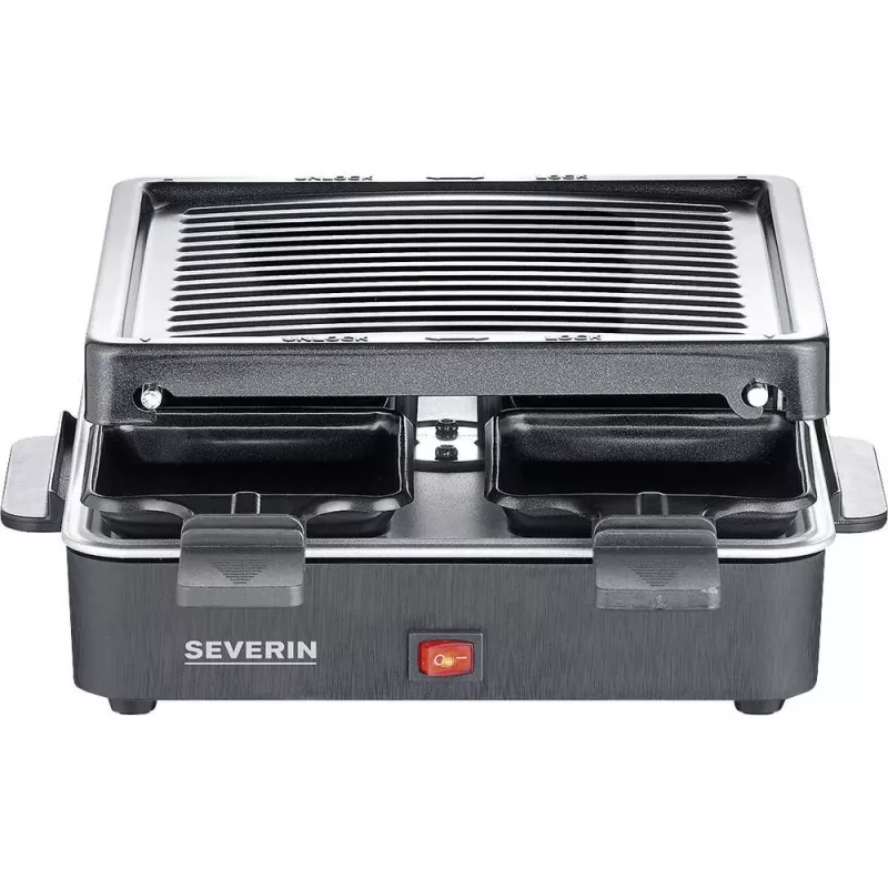 Severin Mini Raclette Grill 4 väikese mittenakkuva panniga 600 W