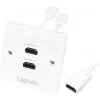 HDMI-kaabel LogiLink AH0015, tüüp A, emane-emane, valge