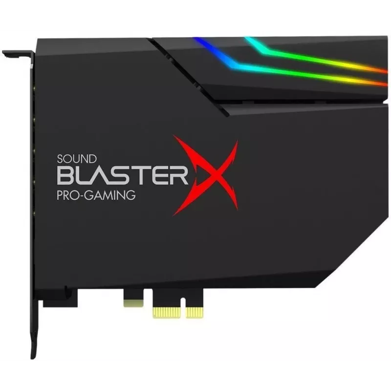 Creative Sound BlasterX AE-5 Plus Must PCI-e RGB Mänguhelikaart