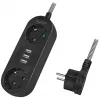 Pikendusjuhe LogiLink LPS262U 1,5 m 2 vahelduvvoolupistikut siseruumidesse must