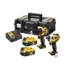 Juhtmeta tööriistakomplekt DeWalt DCK2062M2T — 18V, DCD709 puur + DCF809 1/4-tolline löökkruvikeeraja, 2×4,0Ah akud, TSTAK II kohver