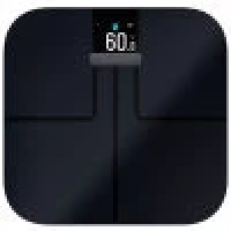 Elektrooniline isiklik kaal GARMIN Index S2 — must, max 181,4 kg, Wi‑Fi/Bluetooth, kehakoostis