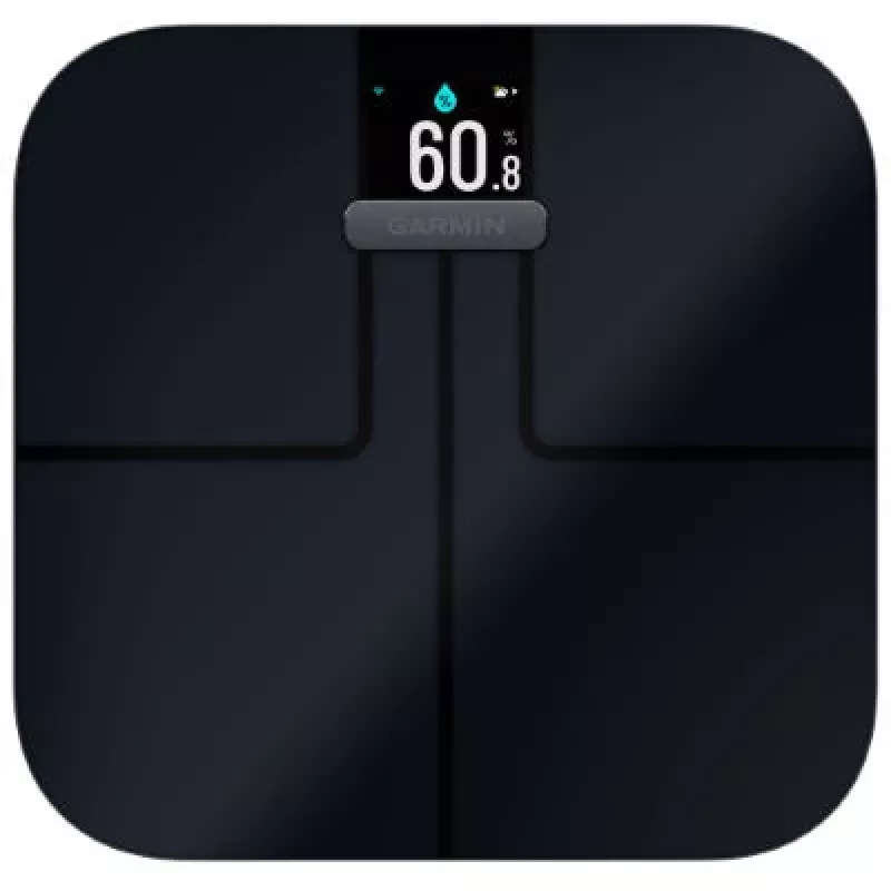 Elektrooniline isiklik kaal GARMIN Index S2 — must, max 181,4 kg, Wi‑Fi/Bluetooth, kehakoostis
