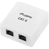 LANBERG Outlet Box RJ-45 Cat6 OU6-0002-W valge, 2 pesa, 30×54×57 mm