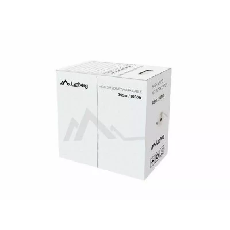 Võrgukaabel LANBERG LCU5-12CU-0305-S U/UTP Cat5e 305 m, 24 AWG, hall, PVC-ümbris
