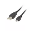 USB 2.0 mini AM-BM5P 1,8 m must kaabel