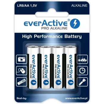 everActive ühekordne leelispatarei AA 1,5 V LR64BLPA 4 tk blisterpakendis