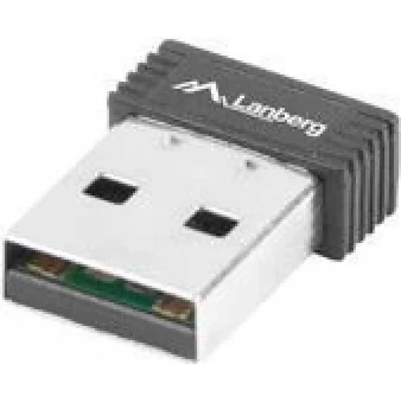Juhtmevaba USB WLAN-adapter LANBERG NC-0150-WI — 150 Mbit/s, väline 2 dBi antenn, must