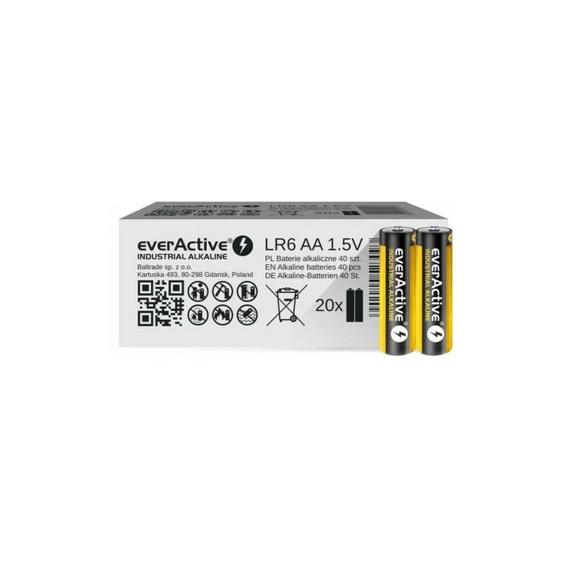 Ühekordne leelispatarei everActive EVLR6S2IK AA 1,5 V — pakendis 40 tk