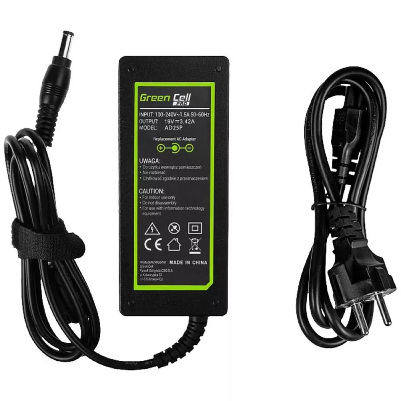 roheline Cell AD25P toiteadapter/inverter siseruumidesse 65 W Must