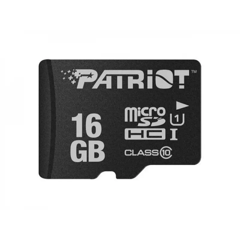 MicroSDHC mälukaart PATRIOT PSF16GMDC10 — 16 GB, Class 10, UHS-I (U1), 80 MB/s, must