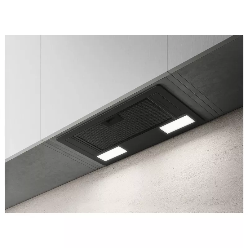 Elica ERA-LUX-BLK-60 60 cm must Era sisseehitatud deluxe õhupuhasti kubu