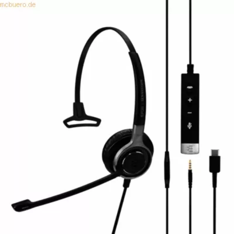 EPOS Sennheiseri peakomplekt Impact SC 635 USB-C 3,5mm USBC 3,5mm mono must hõbedane (1000669)