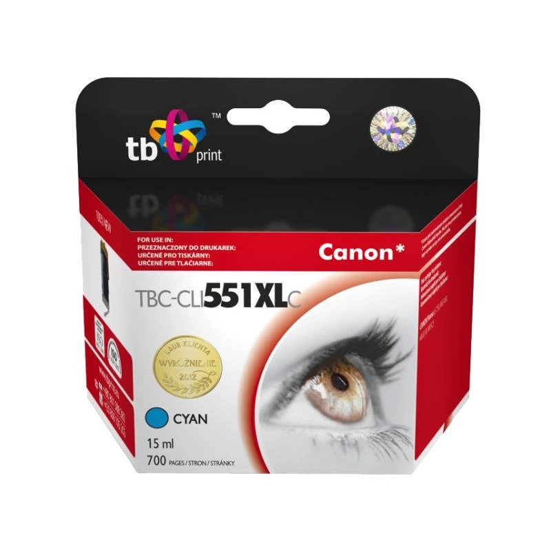 Tindikassett TB ühilduv S Canon CLI-551XL CY tsüaan
