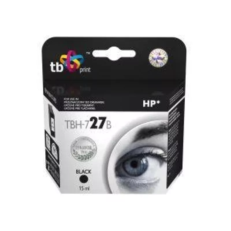 Tint TBH-727B (HP nr 27-C8727A) must taastäidetud