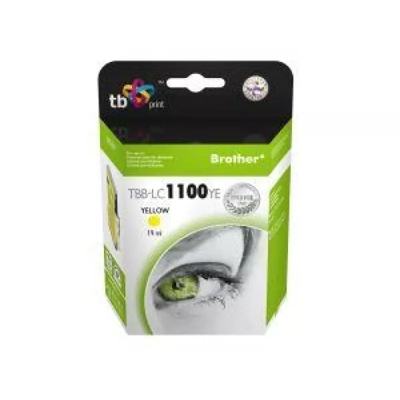 Tindikassett TBB-LC1100YE (Brother LC980/1100) Kollane 100% uus