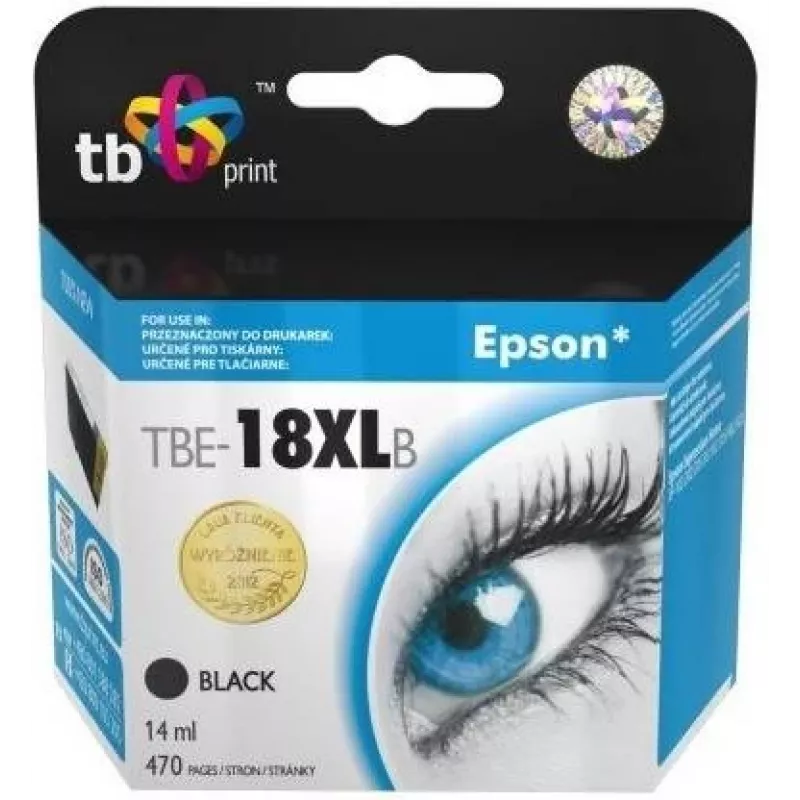 Tindikassett TB Kompat. S Epson T1811 Must 100% Uus