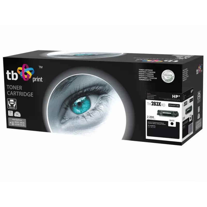 Toner TB Ühilduv HP CF283X Must,2200,ref
