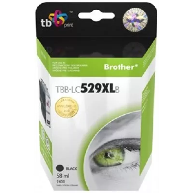 Ink. Kaz. TB Ühilduv Brother LC529/539 Must uus