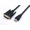 TB HDMI-DVI-kaabel 1,8 M. gold-braided, DVI 24 + 1