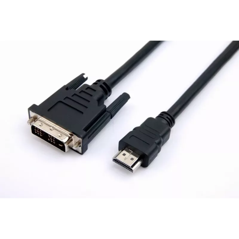 TB HDMI-DVI-kaabel 1,8 M. gold-braided, DVI 24 + 1