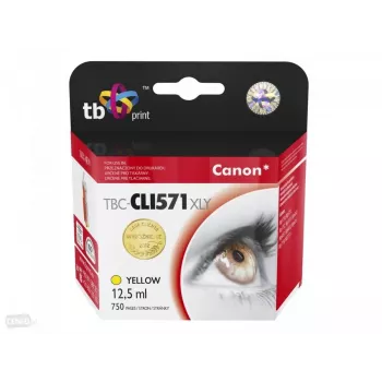 Tindi kassett TB ühilduv S Canon CLI-571XL YE kollane