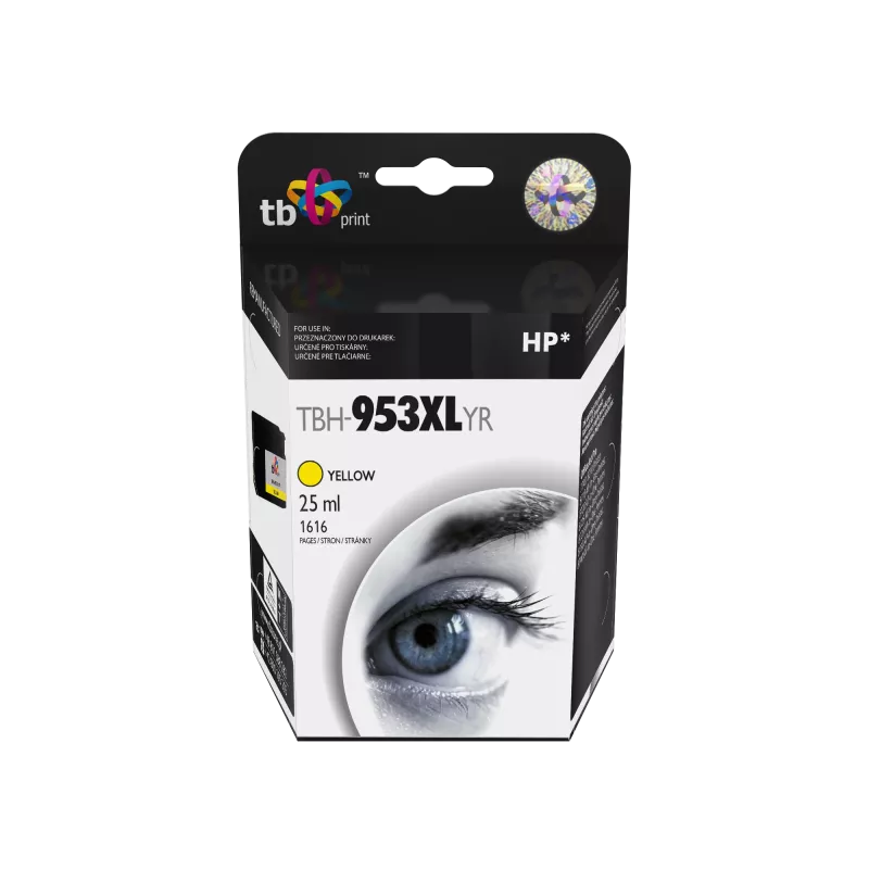 Ink HP jaoks OJ 8710 AiO TBH-953XLYR kollane refabrication