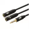 Adapter TB 3.5mm MiniJack jaotur 1x 3,5 mm isane 2x 3,5 mm emasele, mudel AKTBXAJ0P2J030B