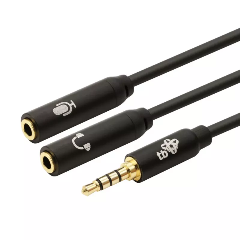 Adapter TB 3.5mm MiniJack jaotur 1x 3,5 mm isane 2x 3,5 mm emasele, mudel AKTBXAJ0P2J030B